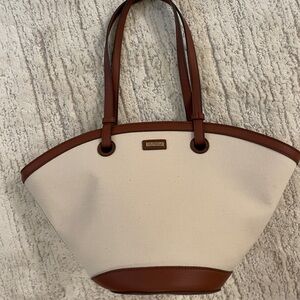 Women’s large summer tote Cream and Brown Bag sun n sand